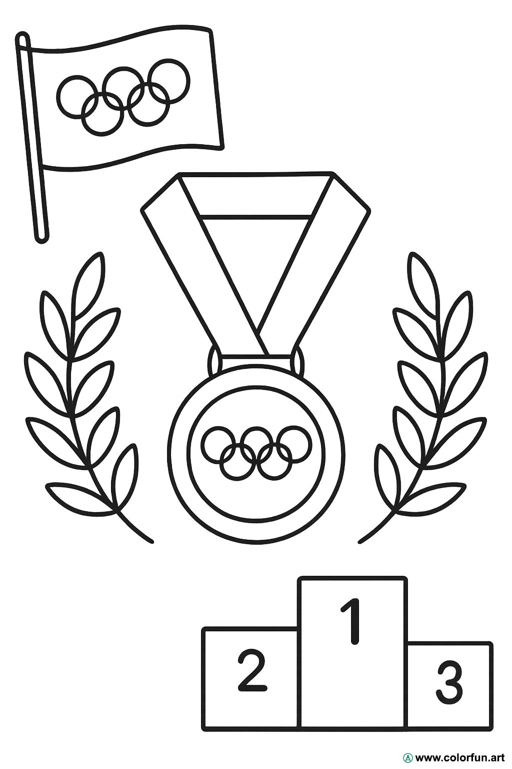disegno-da-colorare-della-medaglia-delle-olimpiadi-scarica-o-stampa