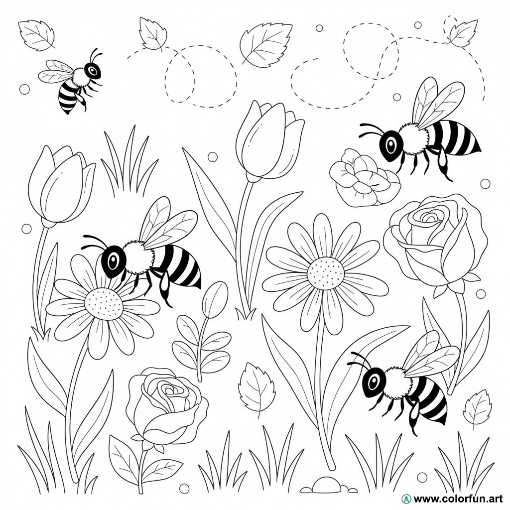disegno da colorare api realistiche