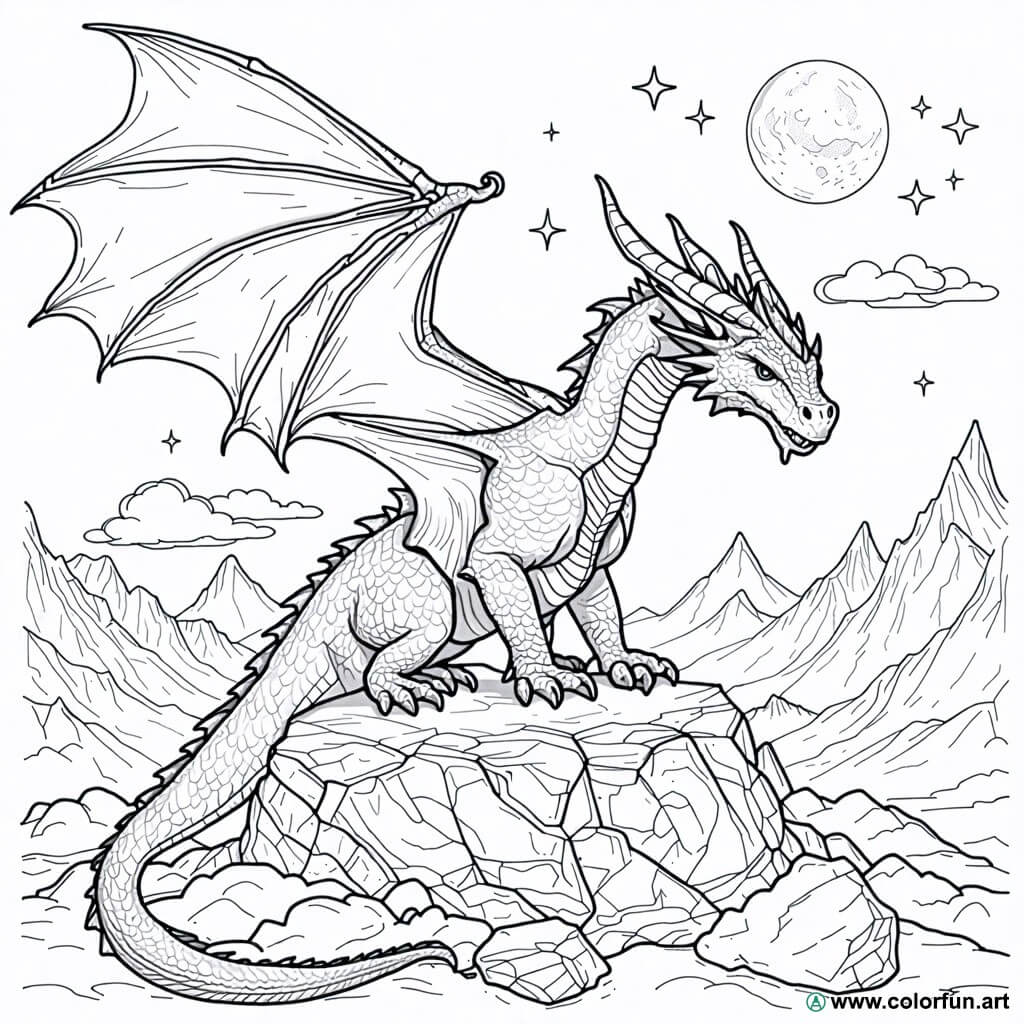 Disegno da colorare di un animale fantastico in 3D Scarica o Stampa ...