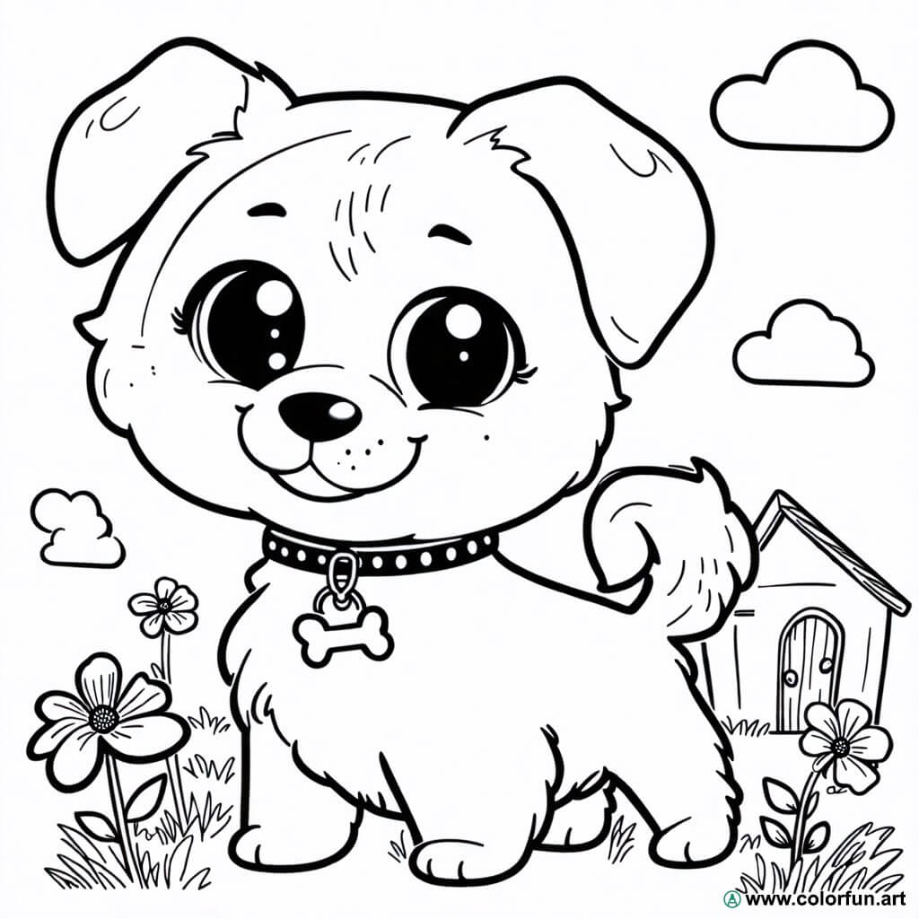 Disegno Da Colorare Di Un Cane Kawaii Scarica O Stampa Gratuitamente Disegno Da Colorare Di Un Cane Kawaii Scarica O Stampa Gratuitamente