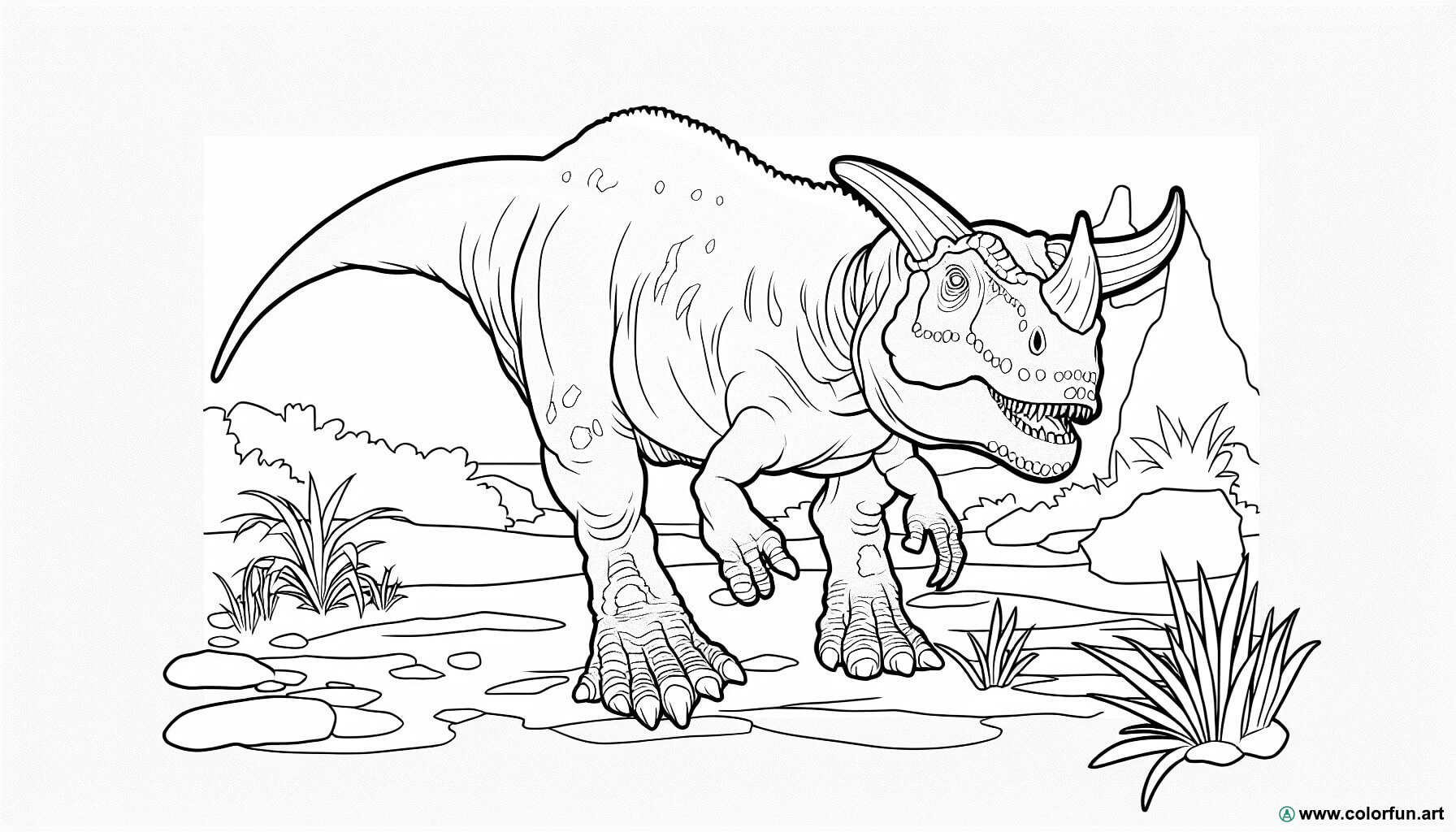 disegno da colorare carnotaurus realistico