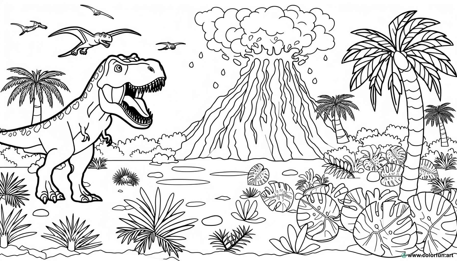 Disegno da colorare di Jurassic World 3 Scarica o Stampa gratuitamente