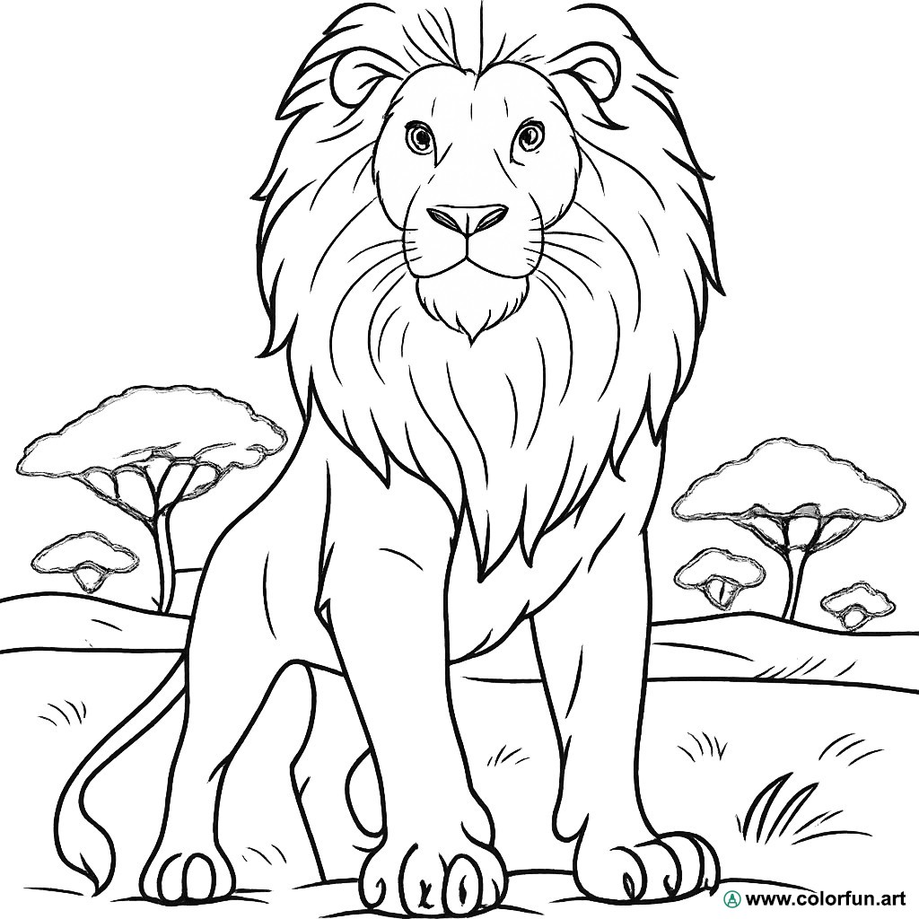 disegno da colorare realistico animali