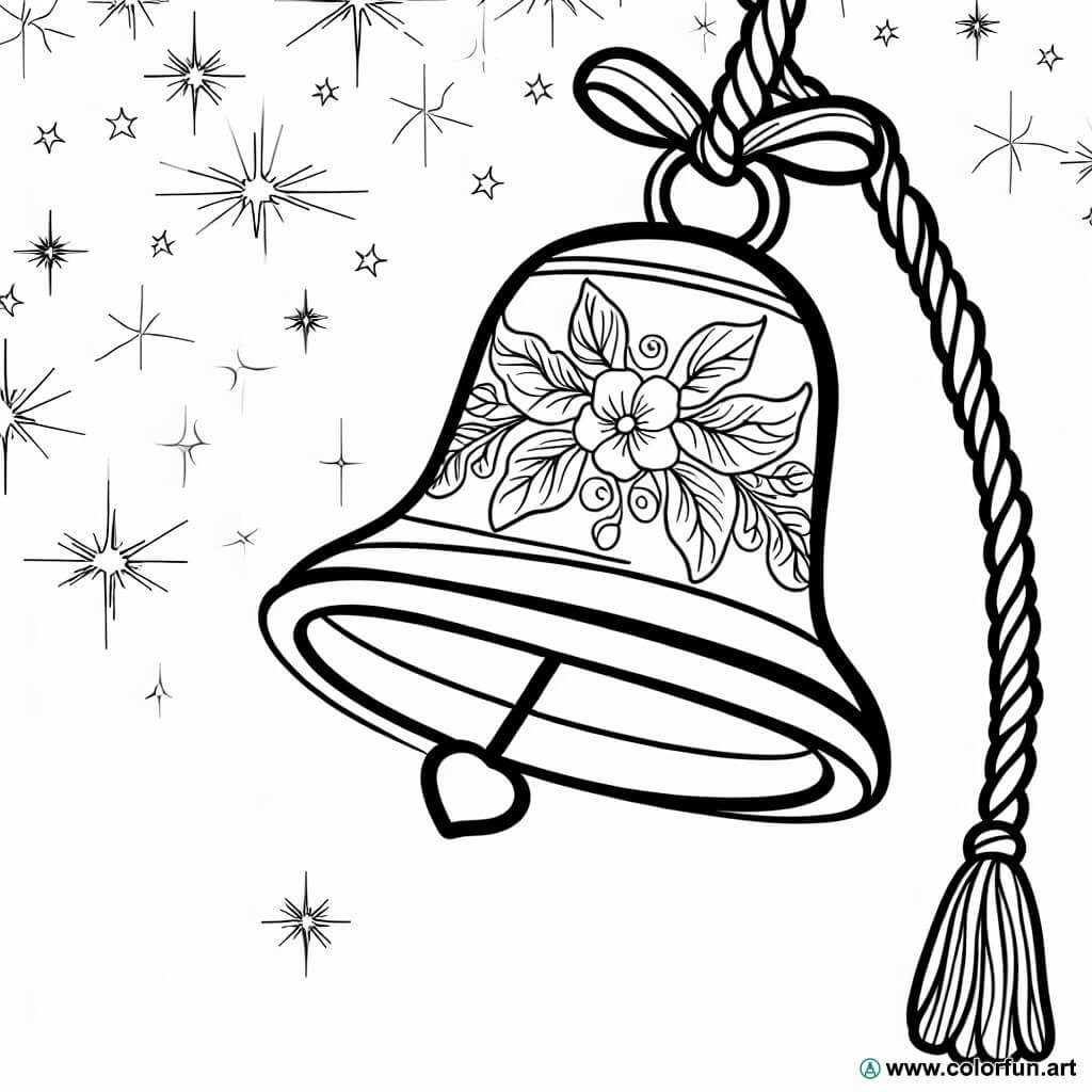 disegno da colorare campana vintage