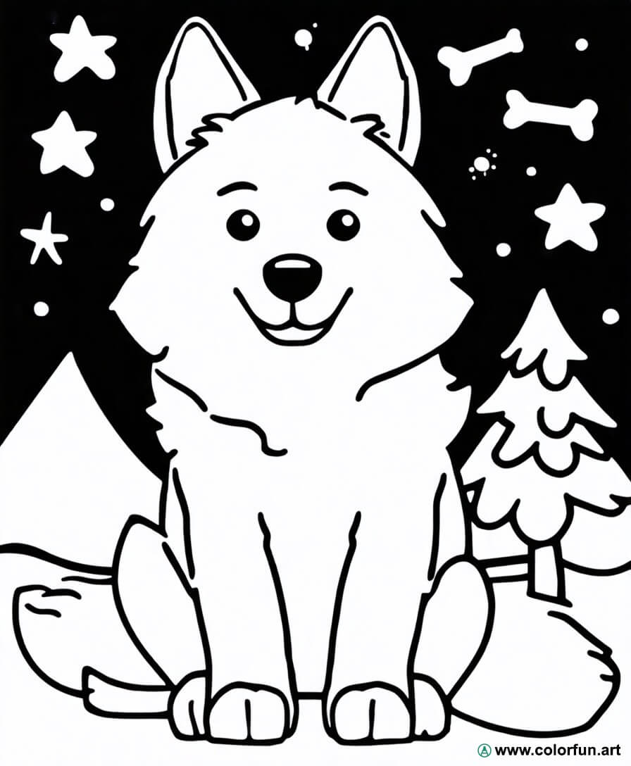 Targa in metallo, motivo cane husky, decorazione da parete