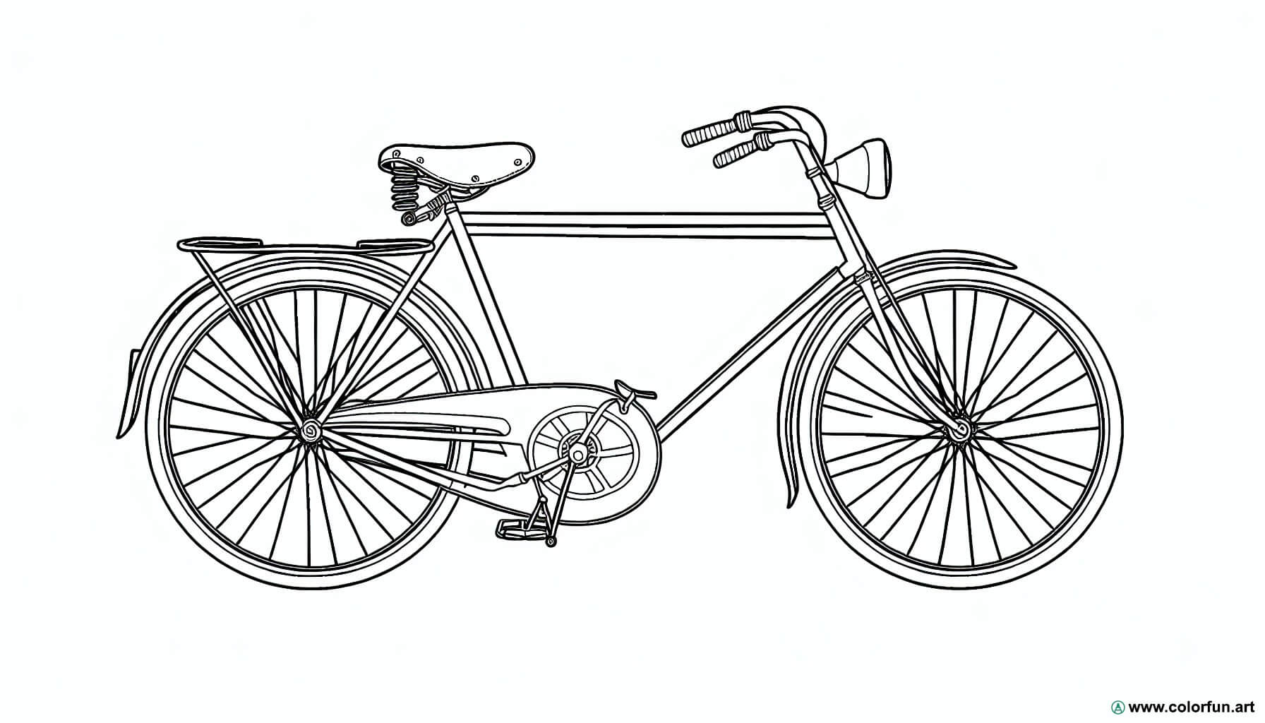 disegno da colorare vintage bicicletta
