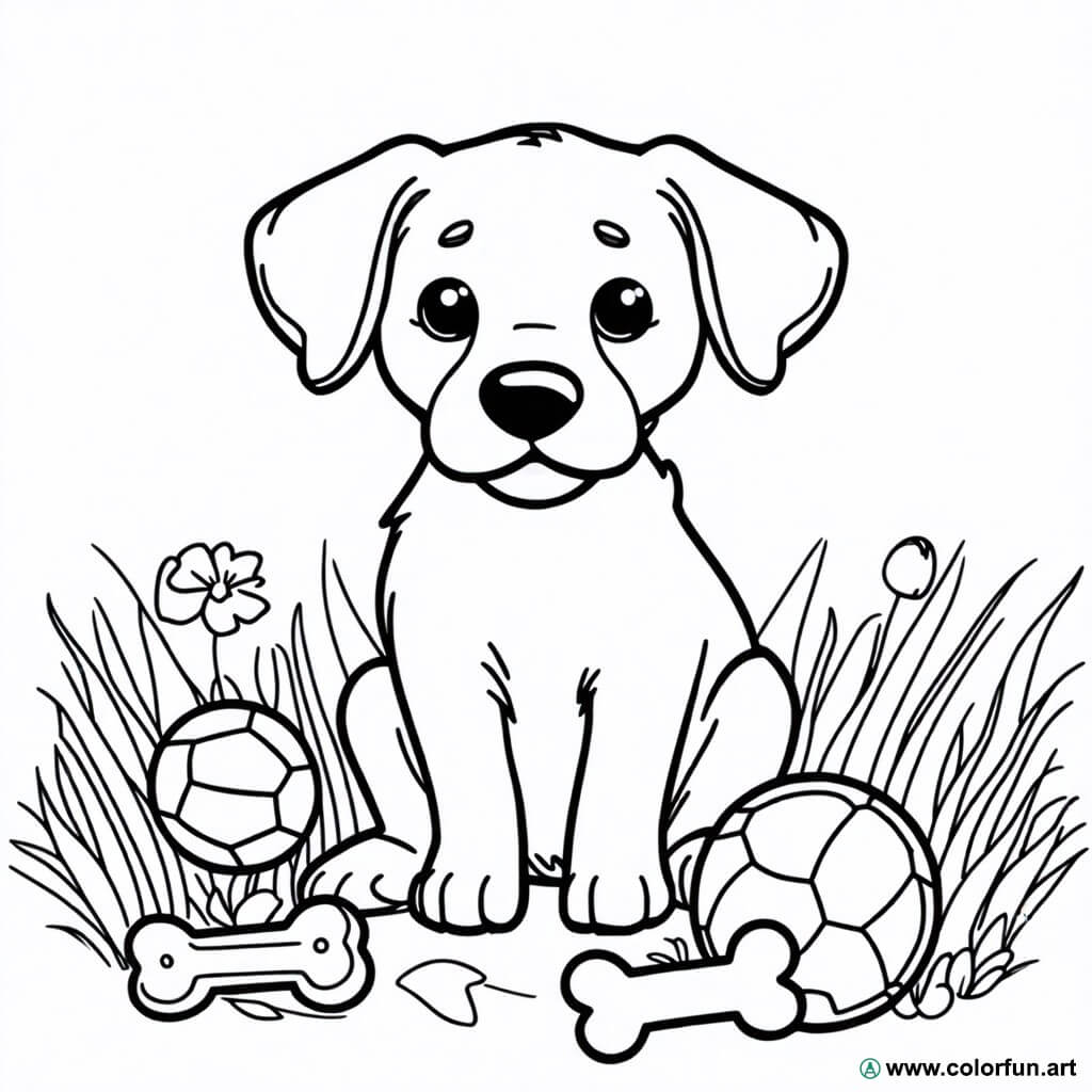 disegno da colorare cucciolo realistico