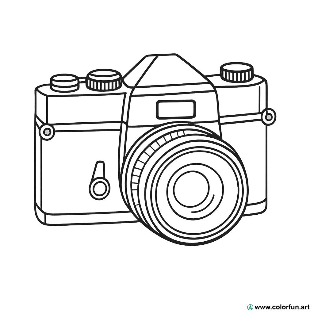 disegno da colorare fotocamera vintage retrò