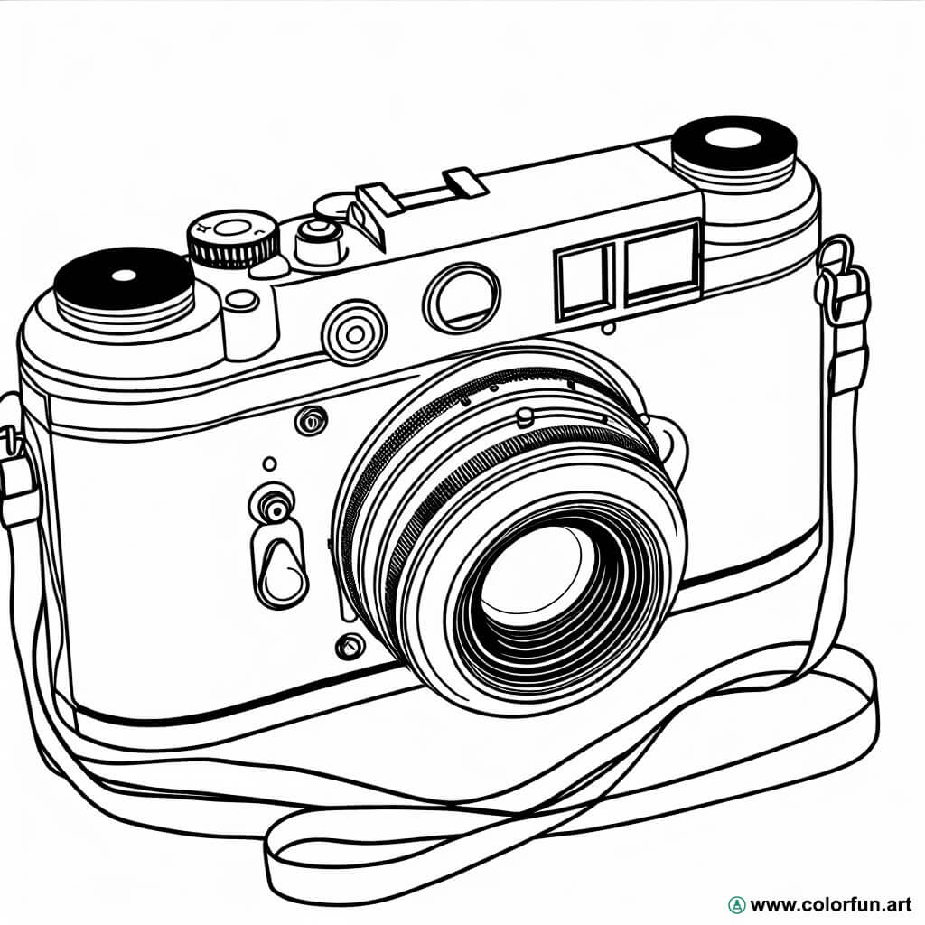 disegno da colorare fotocamera vintage