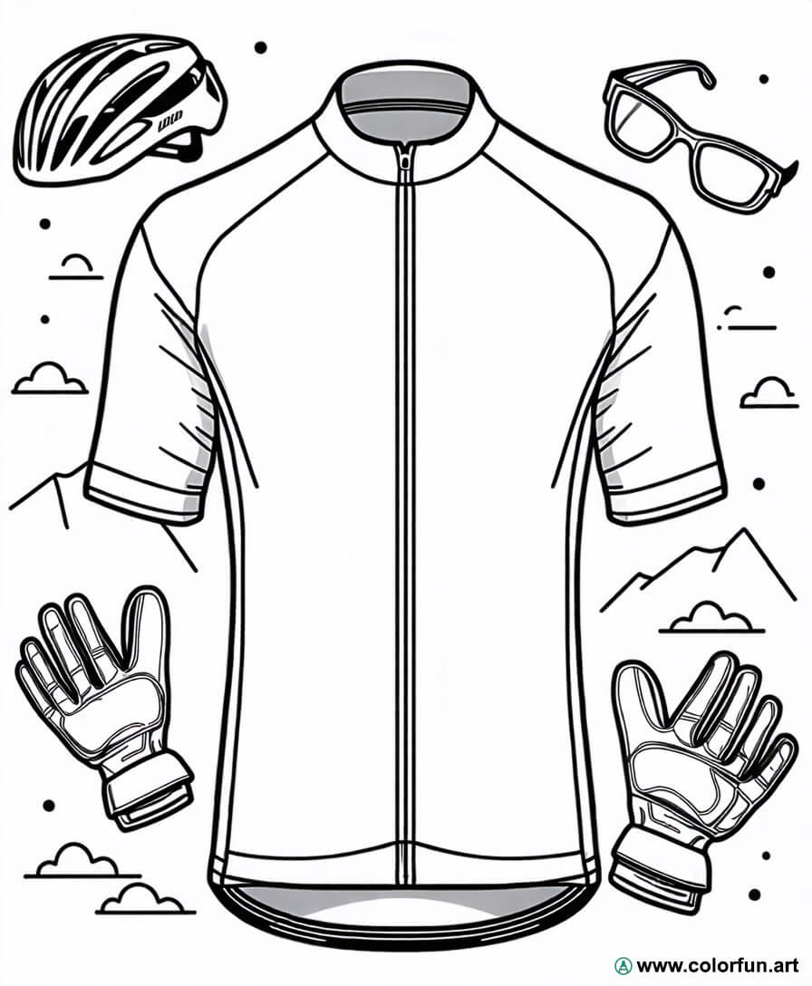 disegno da colorare maglia da ciclista