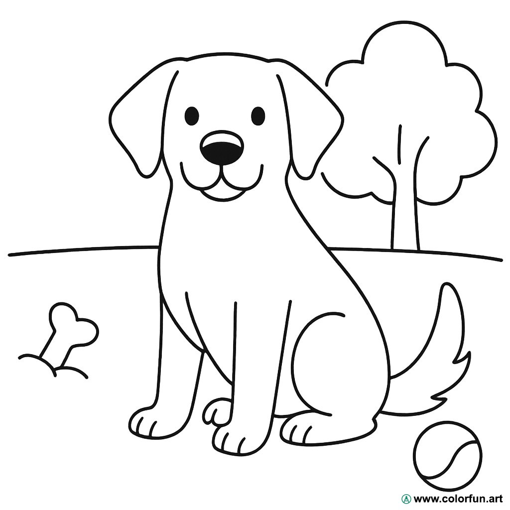 disegno da colorare cane realistico