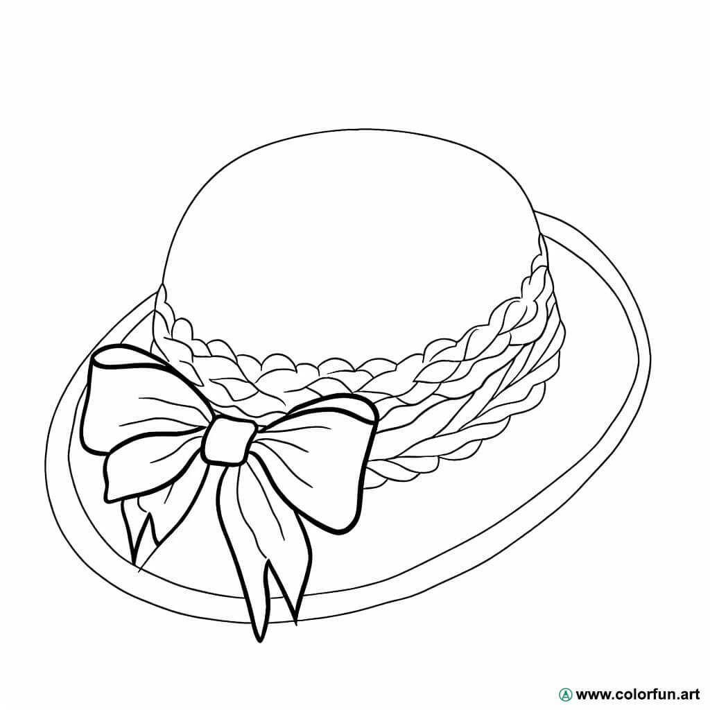 disegno da colorare cappello vintage