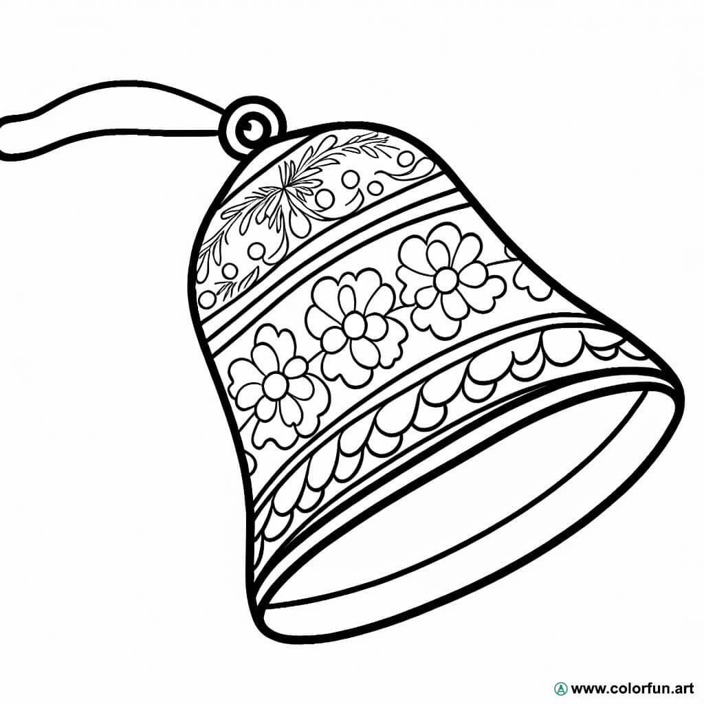 disegno da colorare campana pasquale vintage