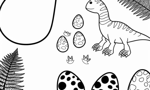 disegno da colorare uova di dinosauro